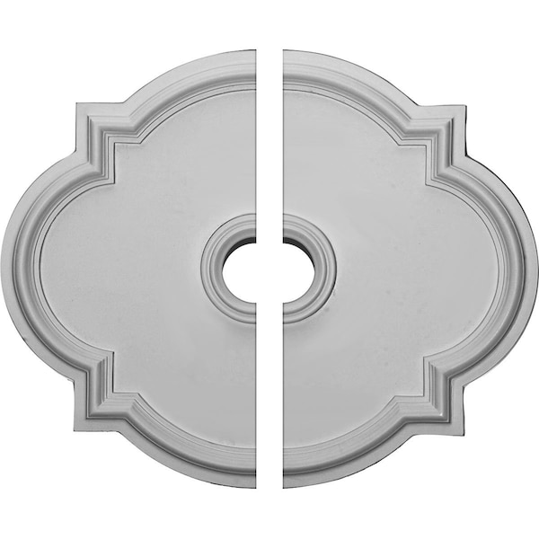Ekena Millwork Waltz Clng Medallion, Two Piece (Fits Canopies up to 5 1/4"), 24"W x 20 1/2"H x 3 1/2"ID x 1 1/8"P CM24WA2-03500 - main